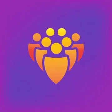 Vector icon or illustration showing group of people in brutalism style Stock Illustration