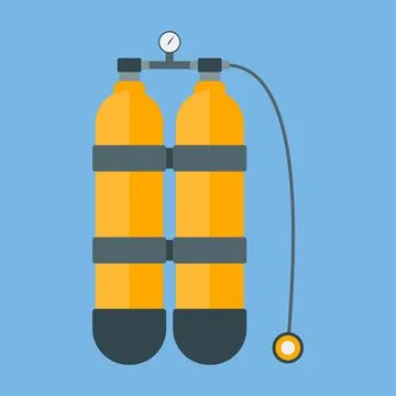 Vector icon oxygen cylinders. Stock Illustration