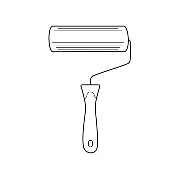 Vector Icon of Paint roller Stock Illustration