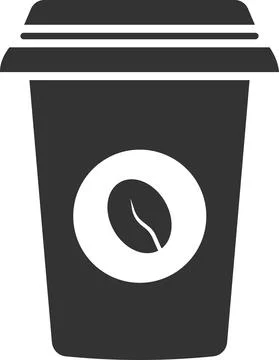 Vector icon of a paper cup for coffee. 스톡 일러스트