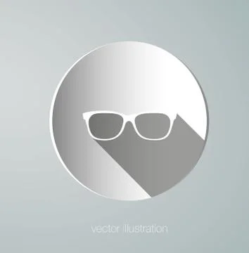 Vector icon paper glasses Stock Illustration