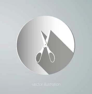 Vector icon paper scissors Stock Illustration