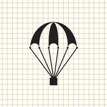 Vector icon of a parachute Illustrazione stock