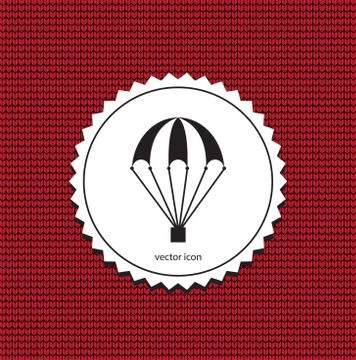Vector icon of a parachute Stock Illustration