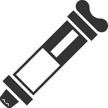 Vector icon of a pastry syringe for decorating cakes and pastries. 스톡 일러스트