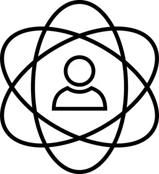 Vector icon of a person in the spotlight as a main values concept Illustrazione stock