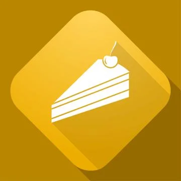 Vector icon of Pie with a long shadow Illustrazione stock