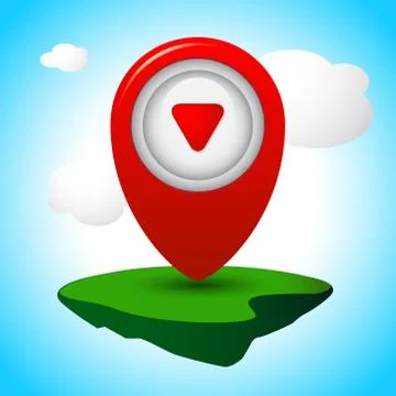 Vector icon pin Stock Illustration