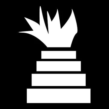 Vector icon of the pipe from which the flame escapes Stock Illustration