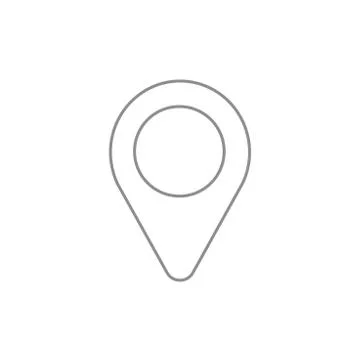 Vector icon of placemarker map pointer. 스톡 일러스트