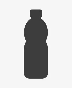 Vector icon of a plastic bottle. Beverage sign. Stock Illustration