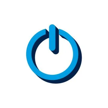 Vector icon Power isometric. 3d sign isolated on white background. eps Stock Illustration