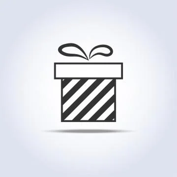Vector icon of present box Stock Illustration