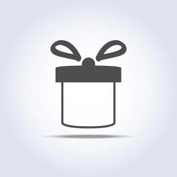 Vector icon of present box Stock Illustration