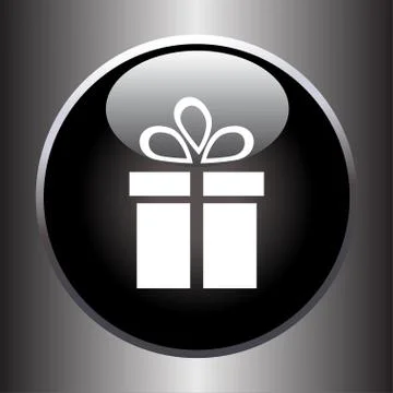 Vector icon of present box Stock Illustration