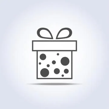 Vector icon of present box Stock Illustration