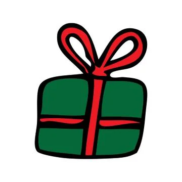 Vector icon of present box Stock Illustration
