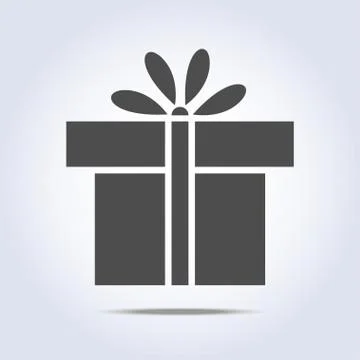 Vector icon of present box Stock Illustration