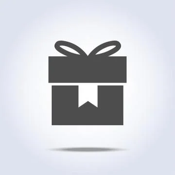Vector icon of present box Stock Illustration