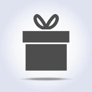 Vector icon of present box Stock Illustration