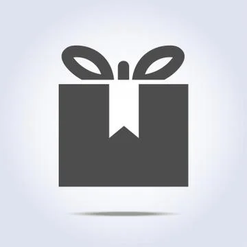 Vector icon of present box Stock Illustration