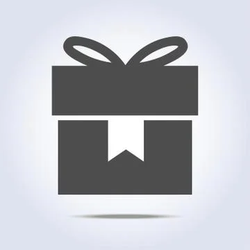 Vector icon of present box Stock Illustration