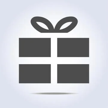 Vector icon of present box Stock Illustration