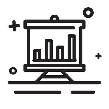 Vector icon. Presentation, slide icons. Modern outline icons for any purposes Stock Illustration