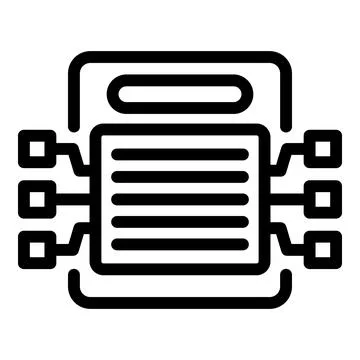 Vector icon of a printed circuit board Illustrazione stock