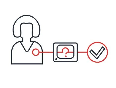 Vector icon of the process of diagnosing breast cancer Stock Illustration