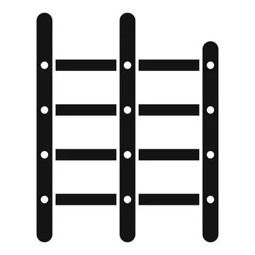 Vector icon of railway tracks 库存插图