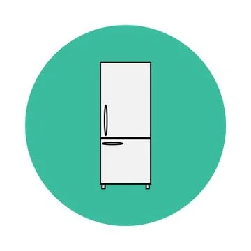 Vector icon of the refrigerator Stock Illustration
