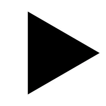 Vector icon of a right-pointing triangle Simple graphic for visual communication Stock Illustration