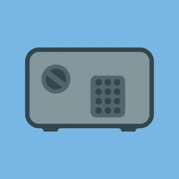 Vector icon of safe. A symbol of money Stock Illustration