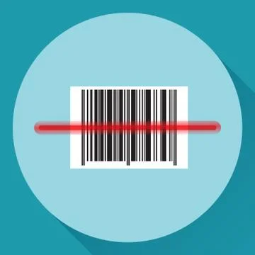 Vector icon of a scanned barcode Stock Illustration
