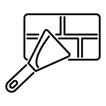 Vector icon of a scraper and paint swatches Stock Illustration