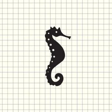 Vector icon seahorse Stock Illustration