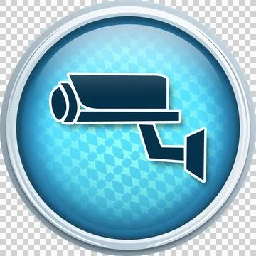 Vector icon of security camera Stock Illustration