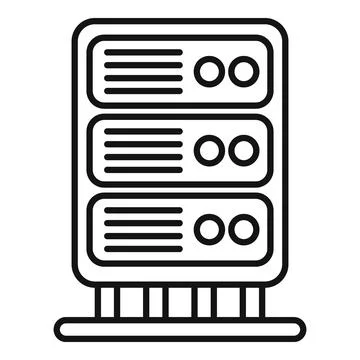 Vector icon of server rack Stock Illustration