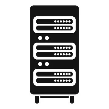 Vector icon of a server rack for use in technology and data center themes Stock Illustration