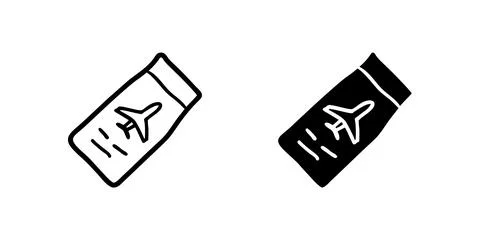 Vector icon set depicting boarding passes, suitable for travel and airport .. Stock Illustration