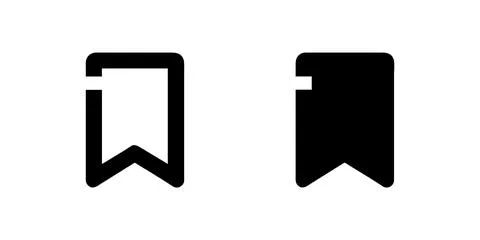 Vector icon set depicting bookmarks, ideal for reading and organization des.. Stock Illustration