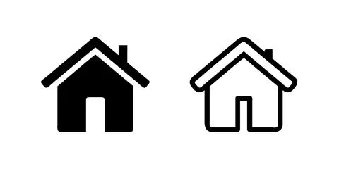 Vector icon set depicting homes, suitable for real estate and living designs. Stock Illustration