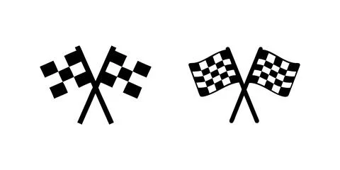 Vector icon set depicting race flags, perfect for motorsport and competitio.. Stock Illustration