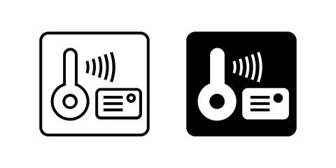 Vector icon set depicting smart thermometers, suitable for health and techn.. Stock Illustration