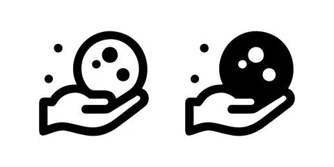 Vector icon set depicting snowballs, perfect for winter and play designs. Stock Illustration