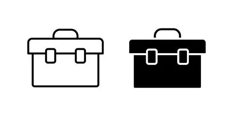 Vector icon set depicting toolboxes, perfect for diy and construction designs Stock Illustration