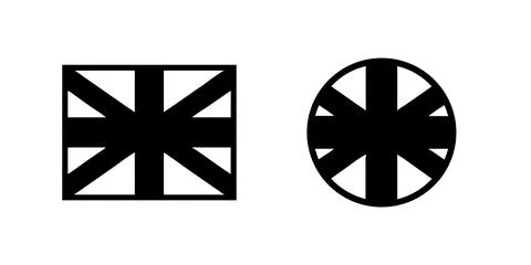 Vector icon set depicting UK flags, suitable for country and culture designs. Stock Illustration