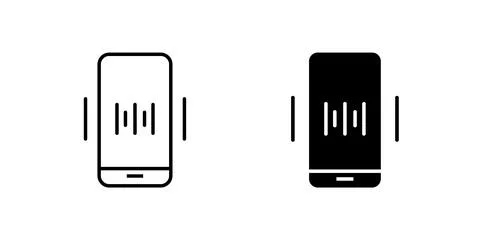 Vector icon set depicting voice assistants, perfect for smart technology de.. Stock Illustration
