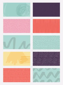 Vector icon set of fabric pattern Stock Illustration